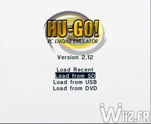 Chargement d'un jeu depuis SD, USB ou DVD - Hugo GX