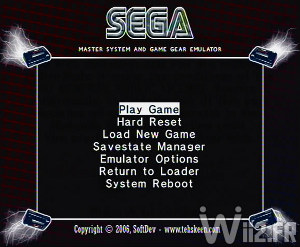 Emulateur Sega Master System et GameGear sur Wii - SMS Plus GX
